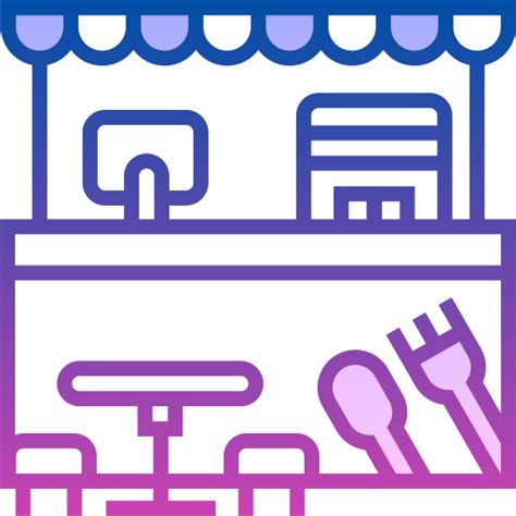 Food court Detailed bright Gradient icon