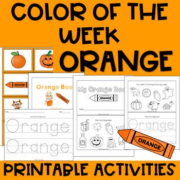 Color of the Week: ORANGE Printable Activities by Petite Speech Geek