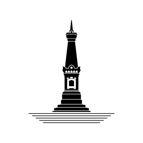 tugu jogja silhouette illustration  vector art  vecteezy