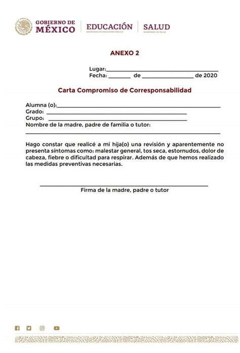 Descarga aquí la carta compromiso SEP para el regreso a clases