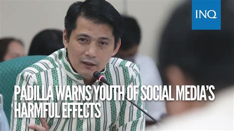 Padilla Warns Youth Of Social Medias Harmful Effects Tiktok Others