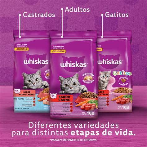 Whiskas Alimento Seco Para Gatos Adultos Carne