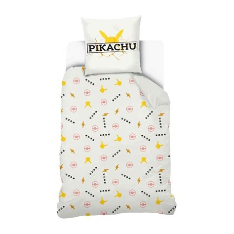 Parure Housse De Couette Pikachu Voltage X Cm Taie D Oreiller