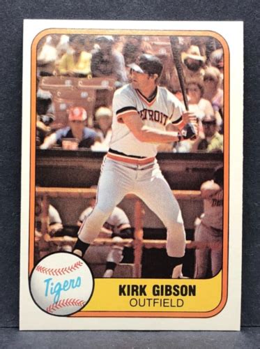 Fleer Kirk Gibson Rookie Card Rc No Crease Free Nm Mt