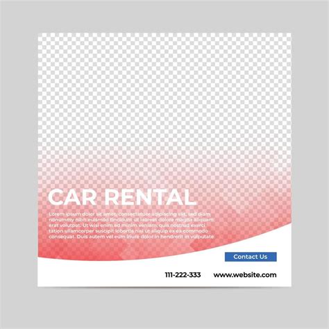 Car Rental Post, Social Media Post Design 14030193 Vector Art at Vecteezy