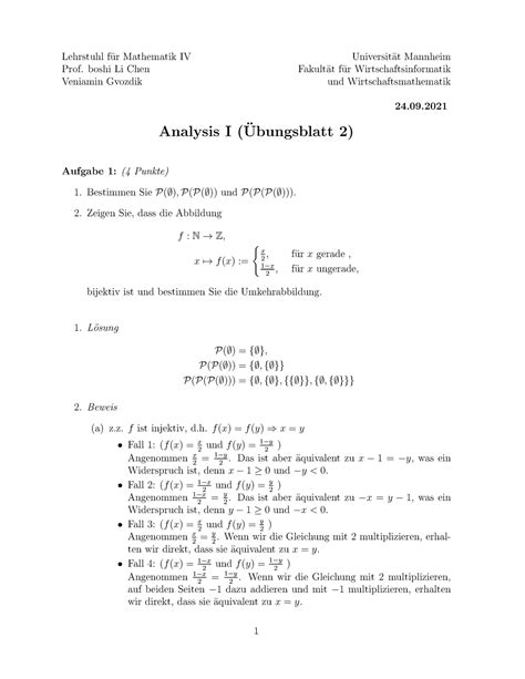 Loesung Uebungsblatt 02 1 Lehrstuhl F Ur Mathematik IV Universit At