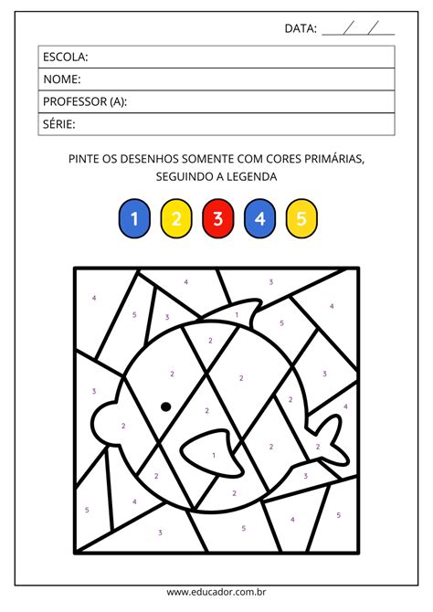 Desenho Com Cores Primárias E Secundárias