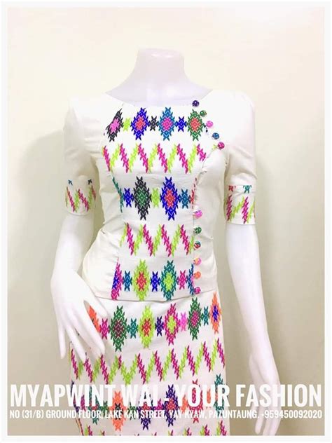 Pin On Kachin Traditional Dresses Designs Myanmar Dress Design