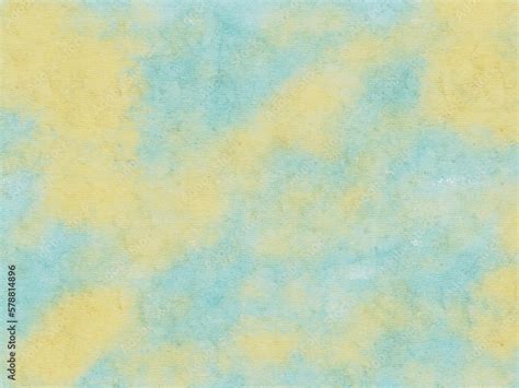 Watercolor background in blue-yellow color, hand drawing Stock Photo ...