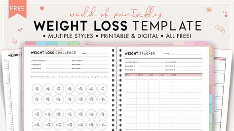 Free Printable Weight Loss Tracker World Of Printables