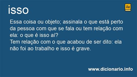 O Que Significa Isso - Significado de Isso