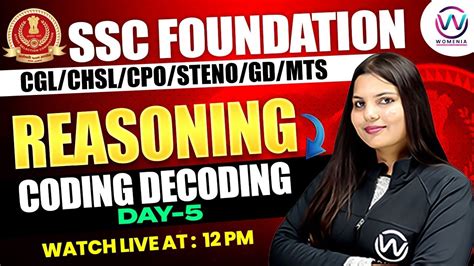 CODING DECODING 5 REASONING BY SWATI MA AM FOR SSC CGL CHSL CPO