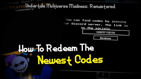 How To Redeem The Newest Codes Undertale Multiverse Madness