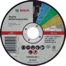 MULTI CONSTRUCTION RAPIDO CUTTING DISC BOSCH