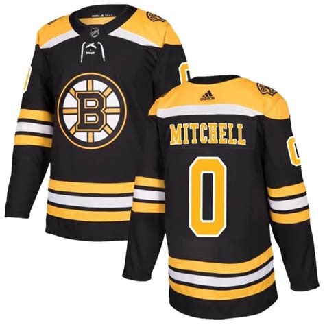 Adidas Ian Mitchell Boston Bruins Authentic Home Jersey Black