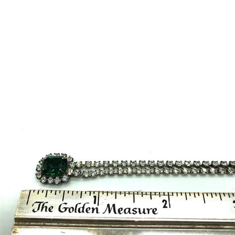 Vintage Signed Eisenberg Ice Emerald Green Clear Gem