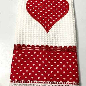 Valentine S Tea Towel Heart Dish Towel Valentine S Day Hand Towel