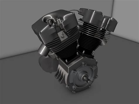 Harley Shovelhead Motorcycle Engine 3d Model Obj 3ds Fbx C4d Dxf Stl