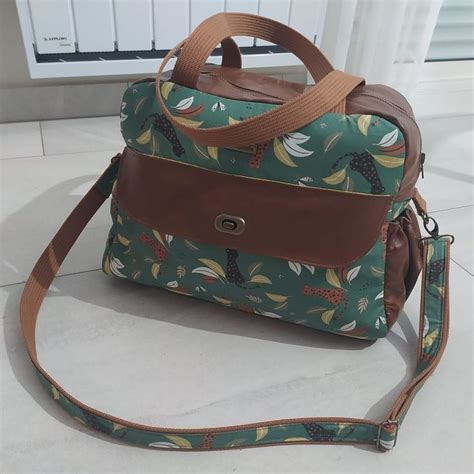 Sac Langer Boogie En Simili Cuir Et Imprim Feuilles Cousu Par