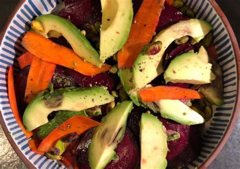 Winter Root Vegetable Salad With Pistachios And Avocado Recipe By