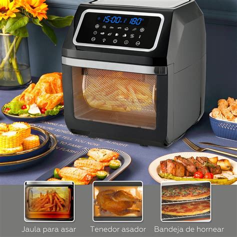 Freidora De Aire horno 12l Táctil Lcd Y Accesorios Meses sin intereses