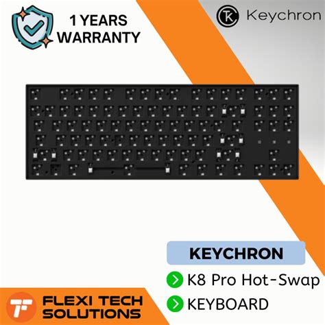 Flexi Tech Keychron K Pro Hot Swap Rgb Barebone Mechanical Keyboard Black Tkl Shopee Malaysia
