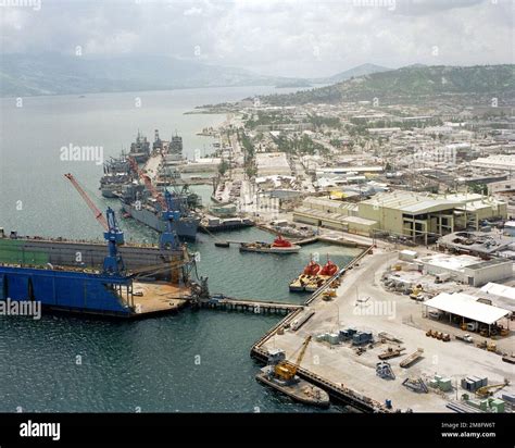 An Aerial View Of A Portion Of The Naval Station Showing Some Of The