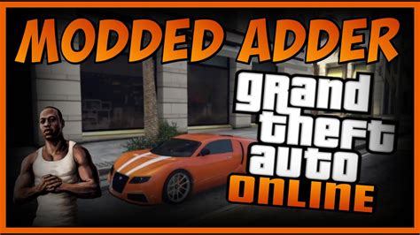 Gta Online Rare Modded Truffade Adder Car Showcase Youtube