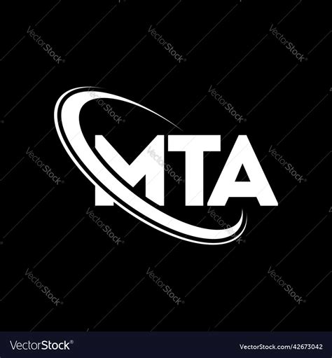 Mta logo letter design Royalty Free Vector Image