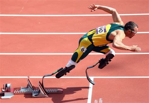 London England August Oscar Pistorius Of South Africa Competes