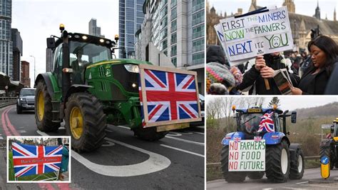 British Farmers Descend On Central London During Rush Hour In Angry