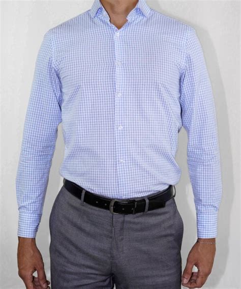 Camisa Cuadros Sky Blue Adams Fashion Store