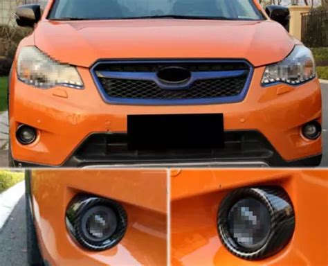 FOR SUBARU XV Crosstrek 2013 2015 Carbon Fiber Front Fog Light Lamp