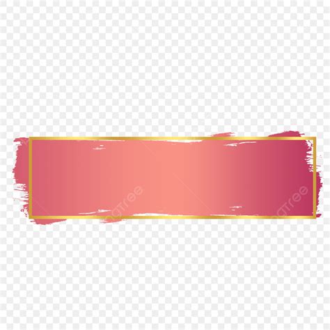 Luxury Pink Title Text Bar Banner Pink Luxury Golden Png Transparent