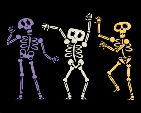 funny skeletons dancing 11147373 Vector Art at Vecteezy