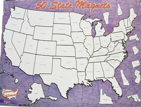 State Magnet Collectors Map Board