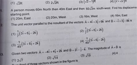 Given Two Vectors A−4i4j 2k And B2i−j −k The Magnitude Of Ab