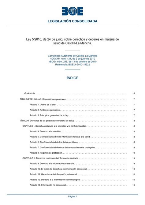 PDF Ley 5 2010 De 24 De Junio Sobre Derechos Y Deberes