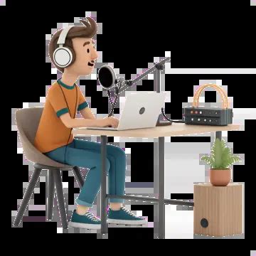 male podcaster avatar png transparent images   vector
