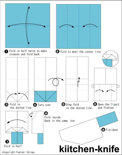 Origami Kiitchen Knife Origami Knife Origami Easy Origami Design