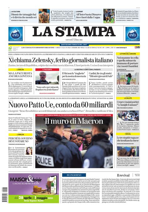 La Video Rassegna Stampa Dei Giornali In Pdf 27 Aprile 23 Pdf DocDroid