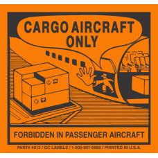 Cargo Aircraft Only Label