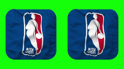 National Basketball Association, NBA Flag in Squire Shape Isolated with ...