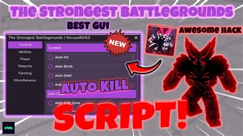 New The Strongest Battlegrounds Script Gui Hack Auto Gamepass Kill