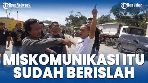 Momen Mencekam Saat Sesama Sopir Truk Di Paseh Sumedang Nyaris Bentrok