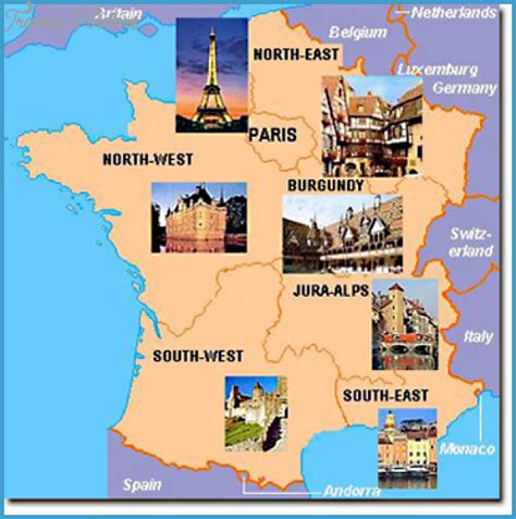 France Map Tourist Attractions - TravelsFinders.Com