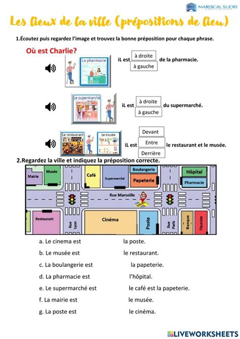 Pr Positions De Lieu Online Activity For Me Me You Can Do The