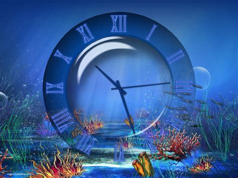 Aquatic Clock Screensaver for Windows - Clock Screensaver