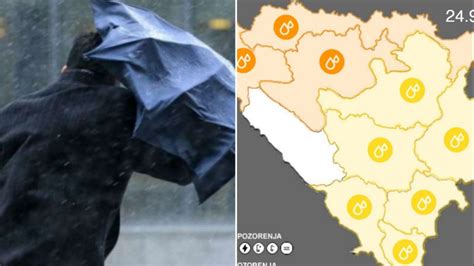 Upozorenje na oluje širom regiona Žuti i narandžasti meteoalarm