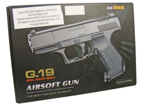 G19 Bb Gun P99 Spring Airsoft Pistol Black 2 Tone Military Toys